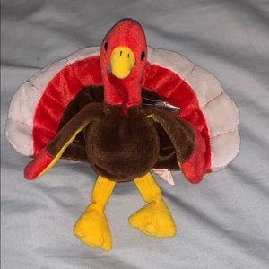 Gobbles the turkey beanie baby